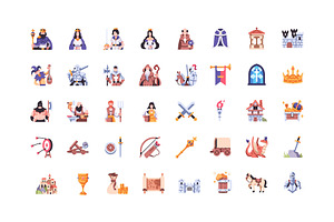 40 Medievel Icon Set