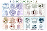 INKY ZODIAC - Big Bundle, an Illustration by AntonPix Studio (Thumbnail 1 of 14)