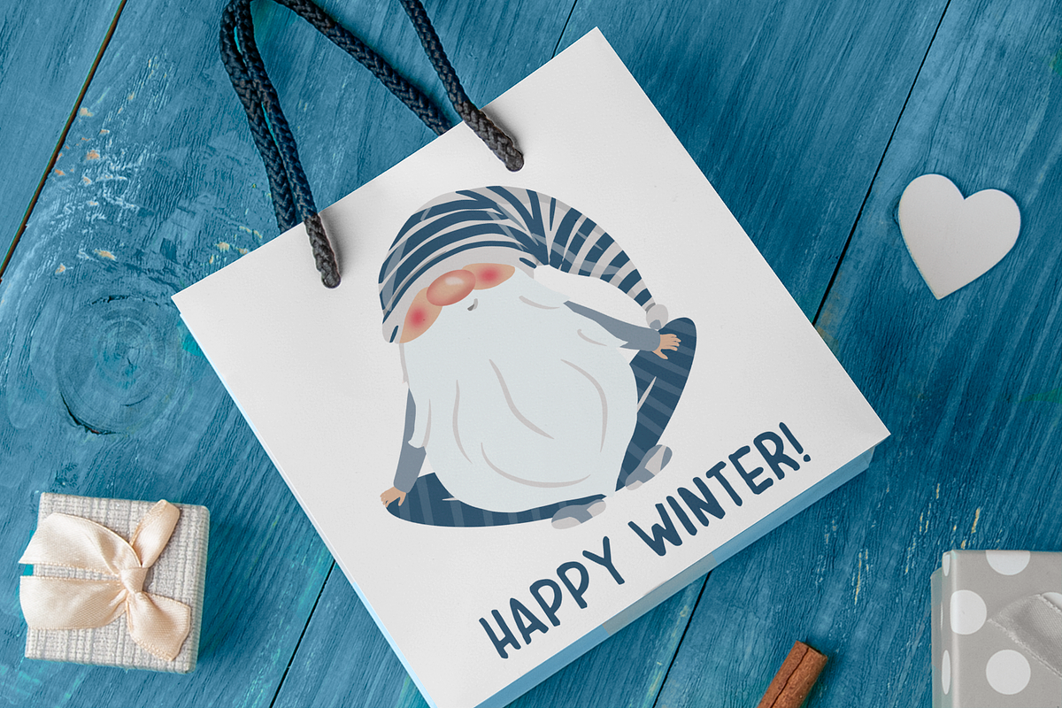 Gnomes and Snowflakes - Clip Art Set, a Decorative Illustration by Tati Bordiu Digital (Photo 4 of 6)