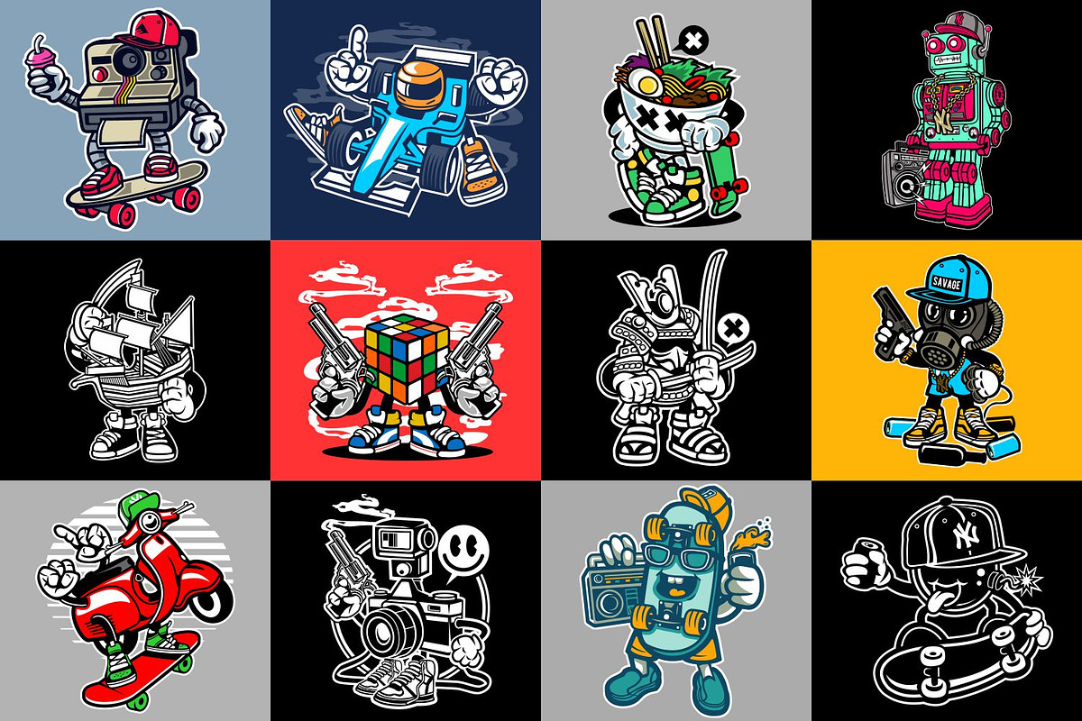 98 Cartoon Vector Bundle, an Illustration by roach_graphic (Photo 11 of 15)