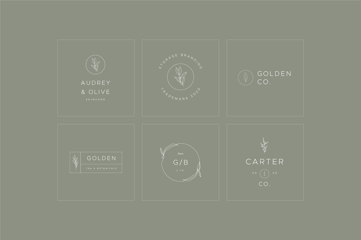 Botanical Logo kit, a Branding & Logo Template by Davide Bassu (Photo 6 of 13)