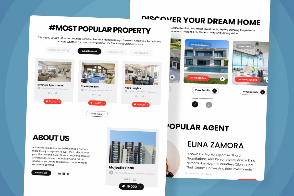 Eterna - Elegant Real Estate Landing, a Landing Page Template by twinstd (Photo 4 of 5)