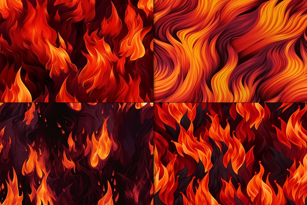 20 Seamless Fire! Fire! Patterns, a Pattern Graphic by Nordic Design (Photo 6 of 9)