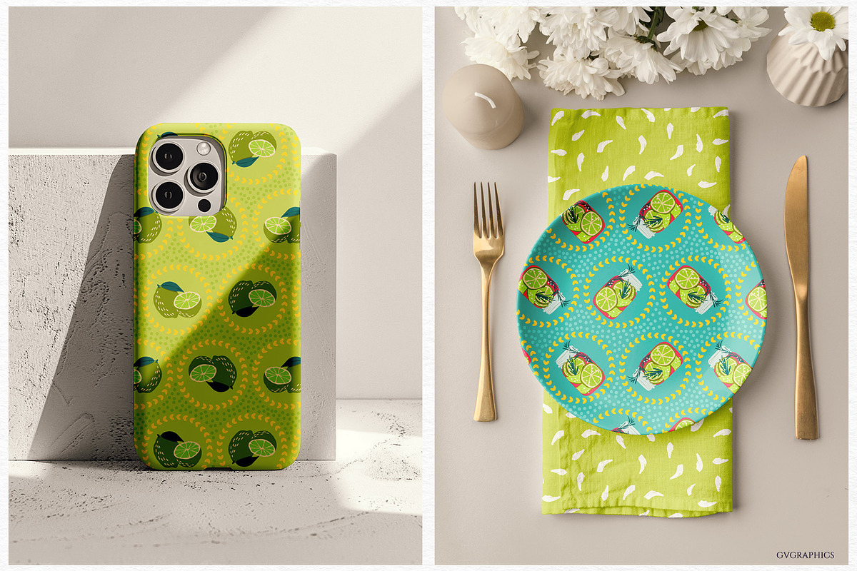 Limes and Lemons Patterns, a Pattern Graphic by GVGraphics (Photo 12 of 18)
