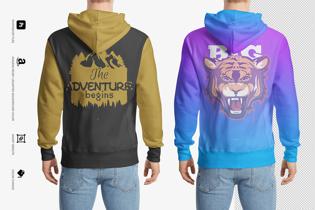 Men's Hoodie Mockup, a Hoody Mockup by Mock-up Store (Photo 3 of 6)