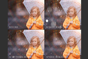 Bokeh Rain Overlays