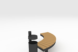 3D Model Bench Park 50