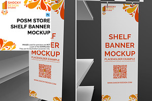POSM Store Shelf Banner Mockup