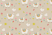 Cute llama paper, a Pattern Graphic by Poppymoondesign (Thumbnail 5 of 5)