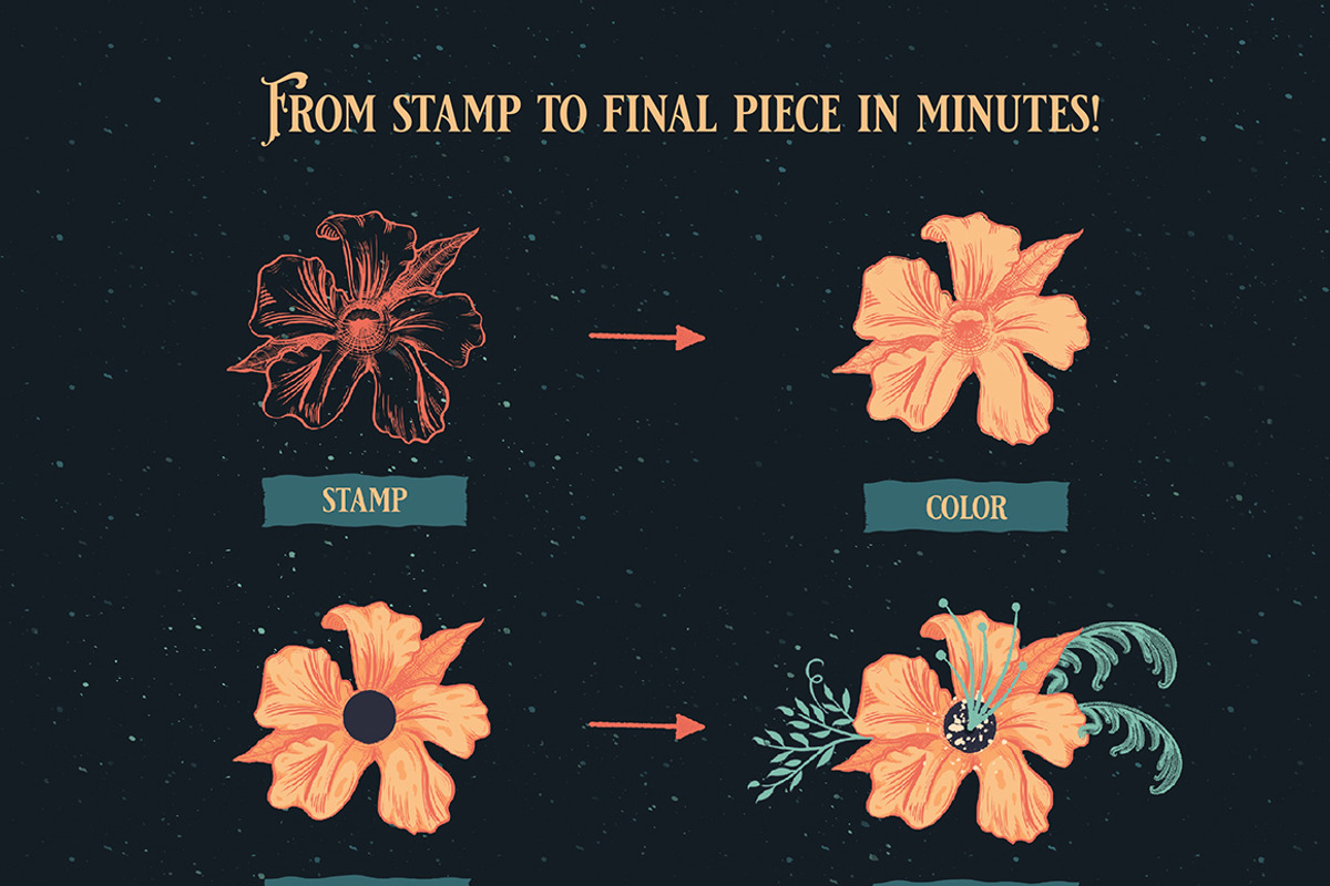 Procreate Botanical Brush Stamps, a Brush Add-On by Debi Sementelli (Photo 7 of 15)