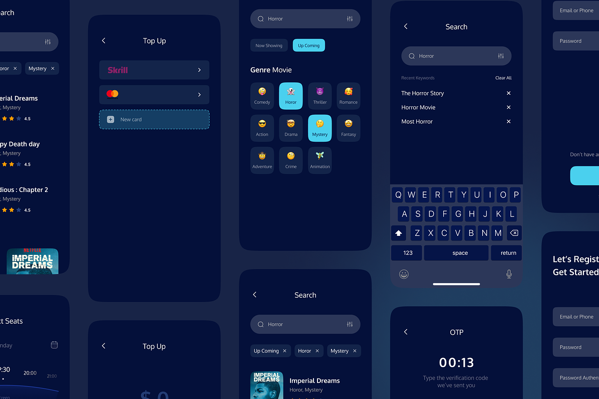 MUPI - Cinema Booking UI KIT, an App Template by Vektora Studio (Photo 4 of 6)