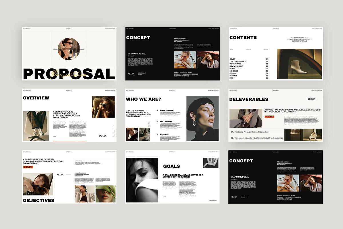 Brand Proposal Presentation Template, a Presentation Template by Studio Artisan (Photo 6 of 7)