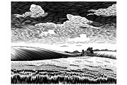 Grassy Farm Field, an Illustration by blue67sign (Thumbnail 1 of 2)