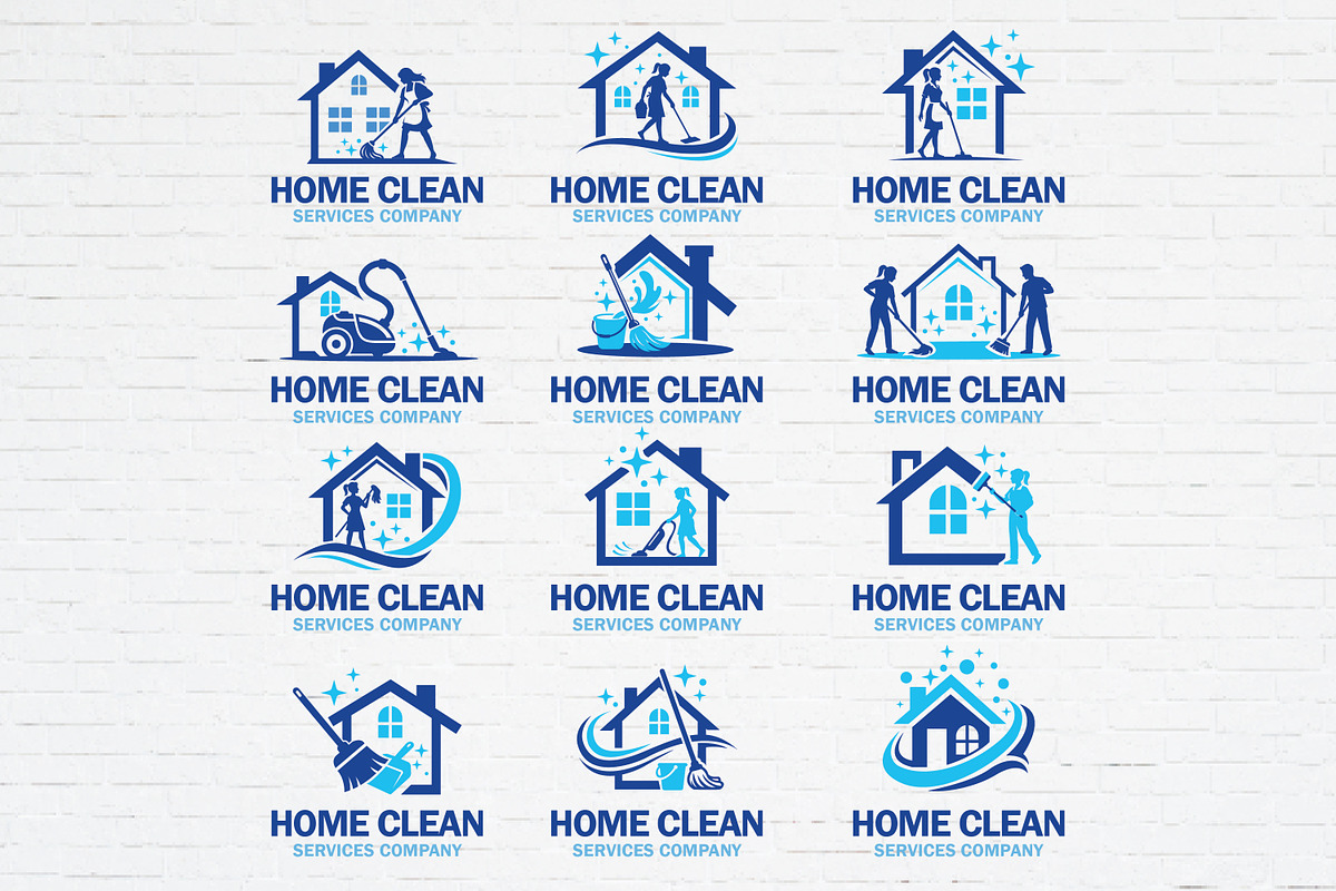 12 Maid Service Logo Bundle, a Branding & Logo Template by Guavanaboy (Photo 1 of 3)