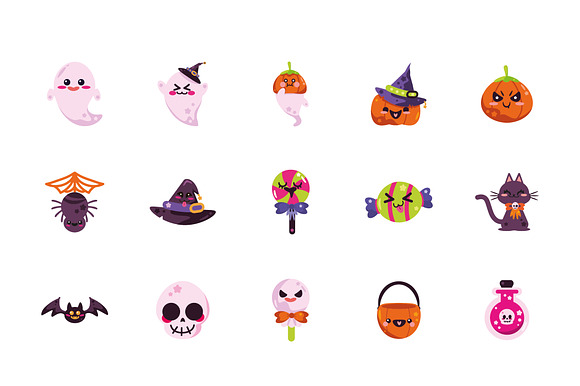 Cute Halloween Vector Icons preview 4