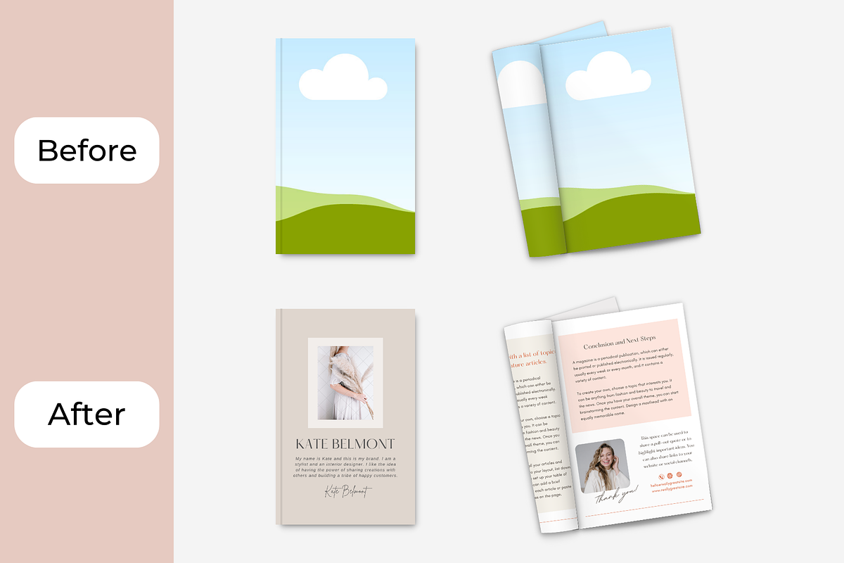 Magazine Book Mockups 5.5x8.5 Canva, a Books & Magazine Mockup by NoemieDesigns (Photo 2 of 4)