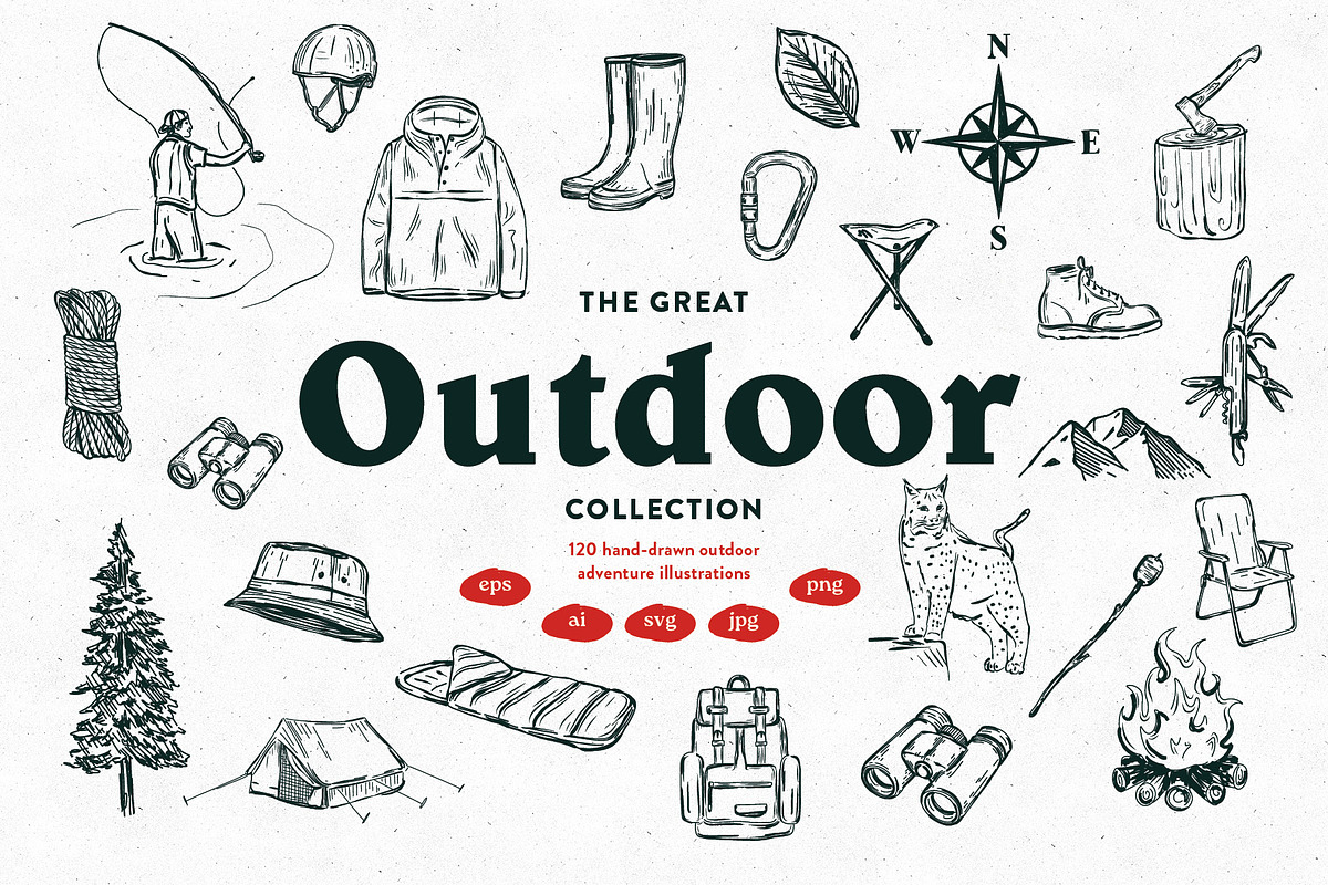 Outdoor Camping vector Illustrations, a Decorative Illustration by dicreate (Photo 1 of 16)