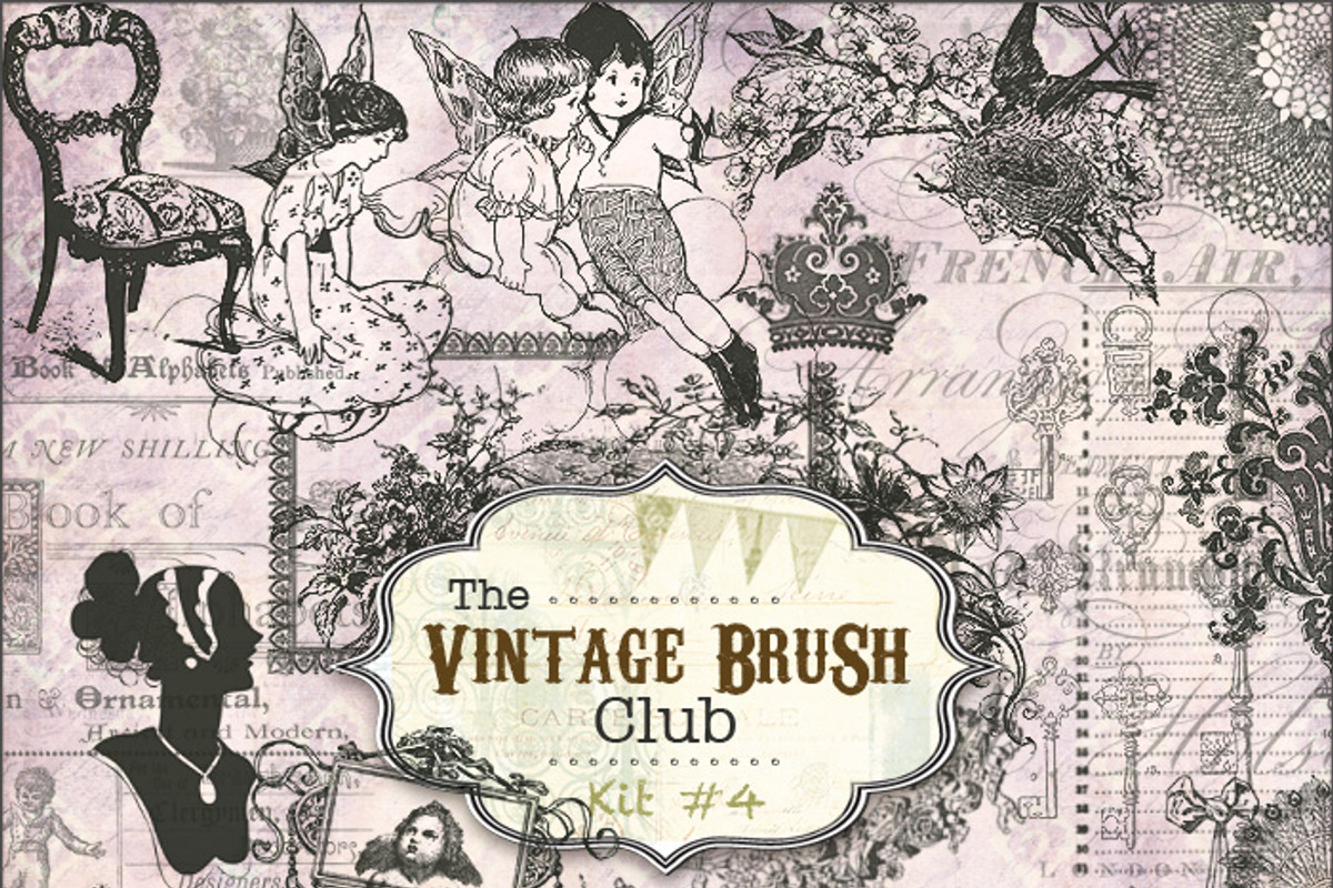 40 Vintage Brushes #4, a Brush Add-On by Jodie Lee Studio