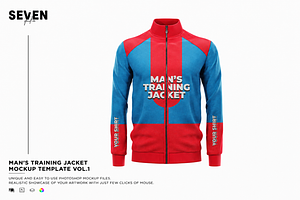 Man Sport Training Jacket Mockup, a Shirt Mockup by Se٧enStudio