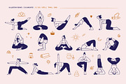 Yoga Time - illustrations & graphics, a Graphic by Marish (Thumbnail 6 of 9)