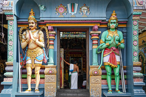 Entrance of Sri Srinivasa Perumal Temple in Singapore, an Architecture Photo by GoodGoods