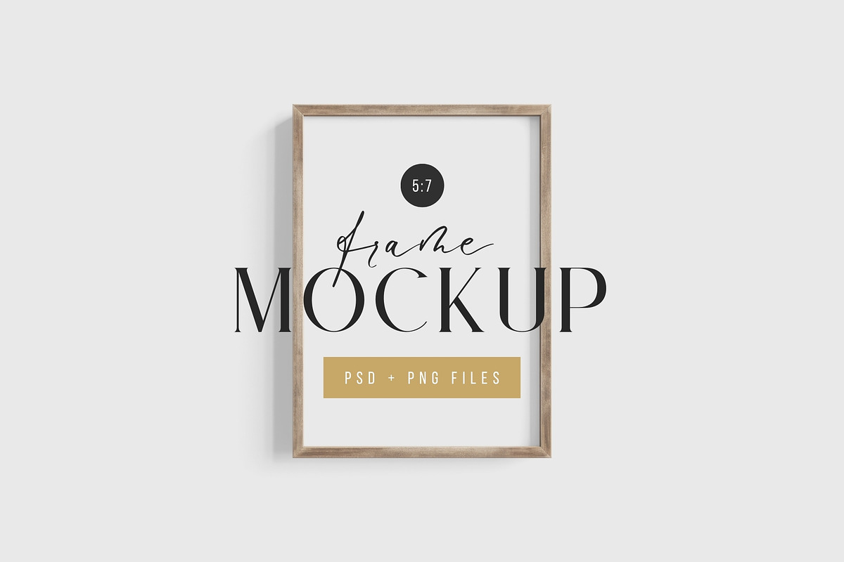 5:7 A4 Frame Mockup PSD PNG 04-01, a Product Mockup by DESIGN BY nube (Photo 2 of 6)