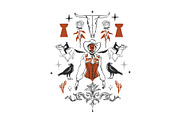 Cowgirl in Wild west graphic, a Person Illustration by Anastasy_helter (Thumbnail 1 of 3)