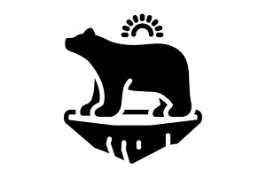 Polar polar bear solid icon, a Solid Icon by Creative priyanka