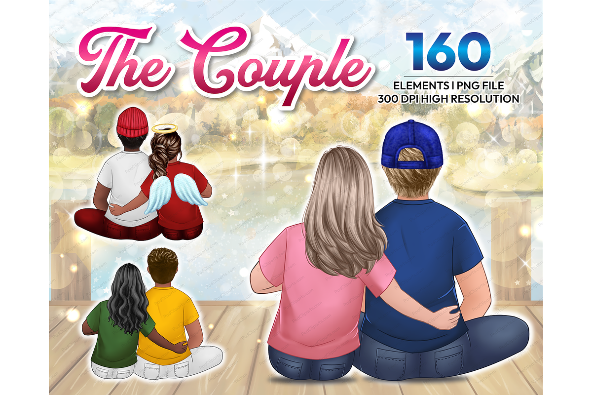 Couple sitting clipart PNG, a Person Illustration by Podcliparts (Photo 1 of 9)