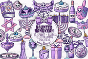 Haunted Hanukkah - Pastel Goth PNG, a Seasonal Illustration by Sonch' s Curiosities (Thumbnail 1 of 3)