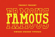 Famous Stacked - Vintage Typeface, a Slab Serif Font by Pian45 Studio (Thumbnail 1 of 6)