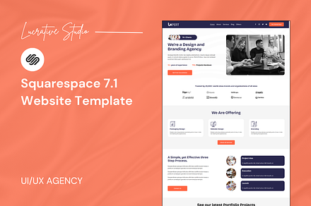 UI/UX Squarespace Website Template