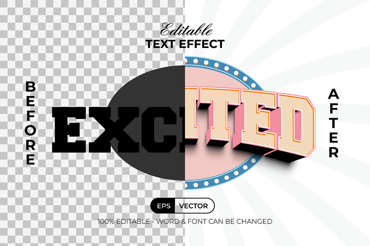 Excited Text Effect 3D Style, a Layer Style Add-On by Mockmenot (Photo 2 of 2)