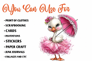Coquette Goose Clipart PNG, an Illustration by CreationArt (Thumbnail 5 of 7)