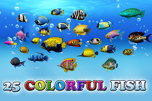 Colorful Sea Fish, an Animal 3D Model by Souchenki
