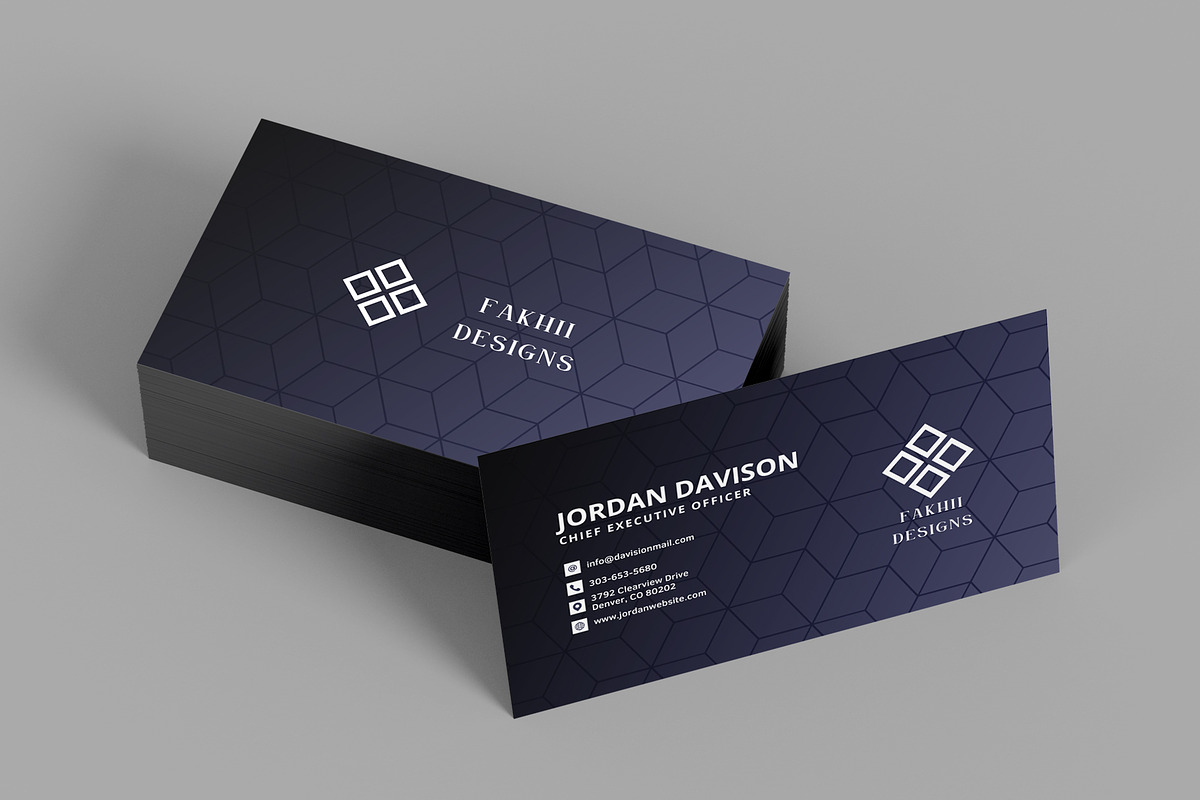 Corporate Business Card Template, a Business Card Template by FakhiiDesigns (Photo 2 of 7)