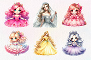 Cute Princess Clipart PNG, an Illustration by Dream Creation (Thumbnail 4 of 7)