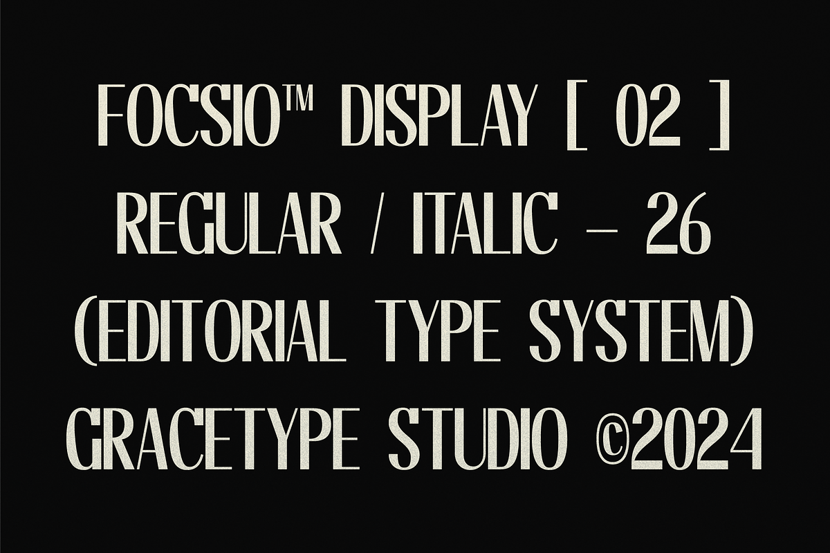 Focasio | Display Typeface, a Sans Serif Font by gracetype_studio (Photo 2 of 12)