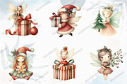 Fantasy Christmas Fairy Clipart, an Illustration by designcity5 (Thumbnail 2 of 5)