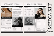 2 Page Black & White Media Kit Canva, a Social Media Template by Daily Creative (Thumbnail 1 of 4)