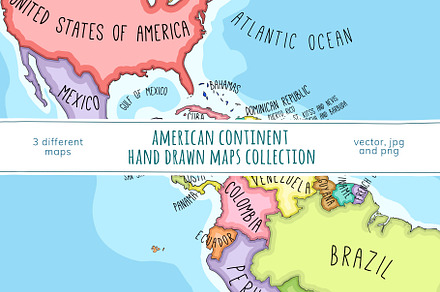 American Continent Maps Collection