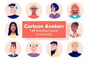 Cartoon People Avatars, an Emoji Icon by alexdndz (Thumbnail 1 of 13)