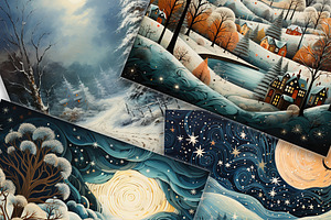 Enchanted Nightscapes Snowy Forest