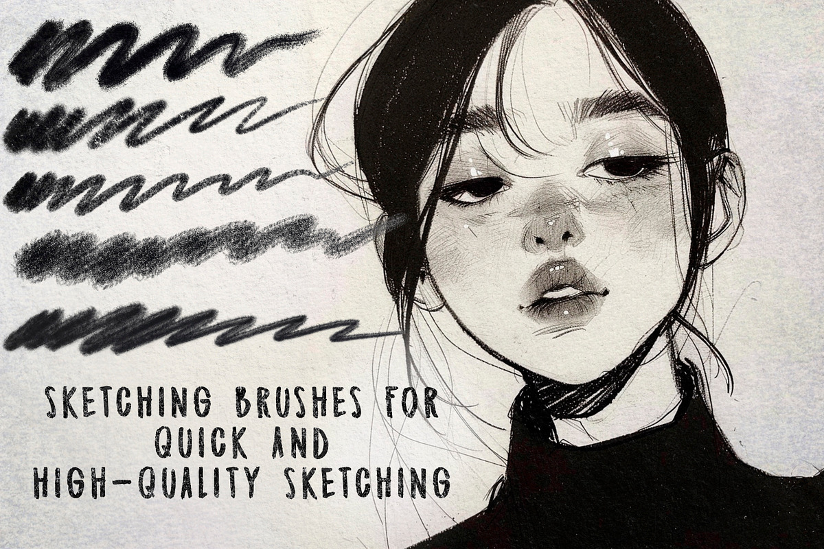50 Retro Pencils - Procreate Brushes, a Brush Add-On by Nuclear Brushes (Photo 5 of 8)
