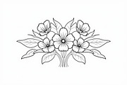 Flower Outline Art Printable Pack, an Illustration by BIPLOB EXPERT (Thumbnail 2 of 9)