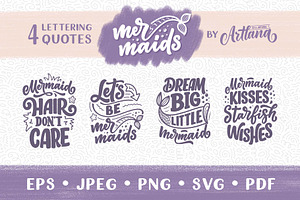 Mermaids Lettering Quotes