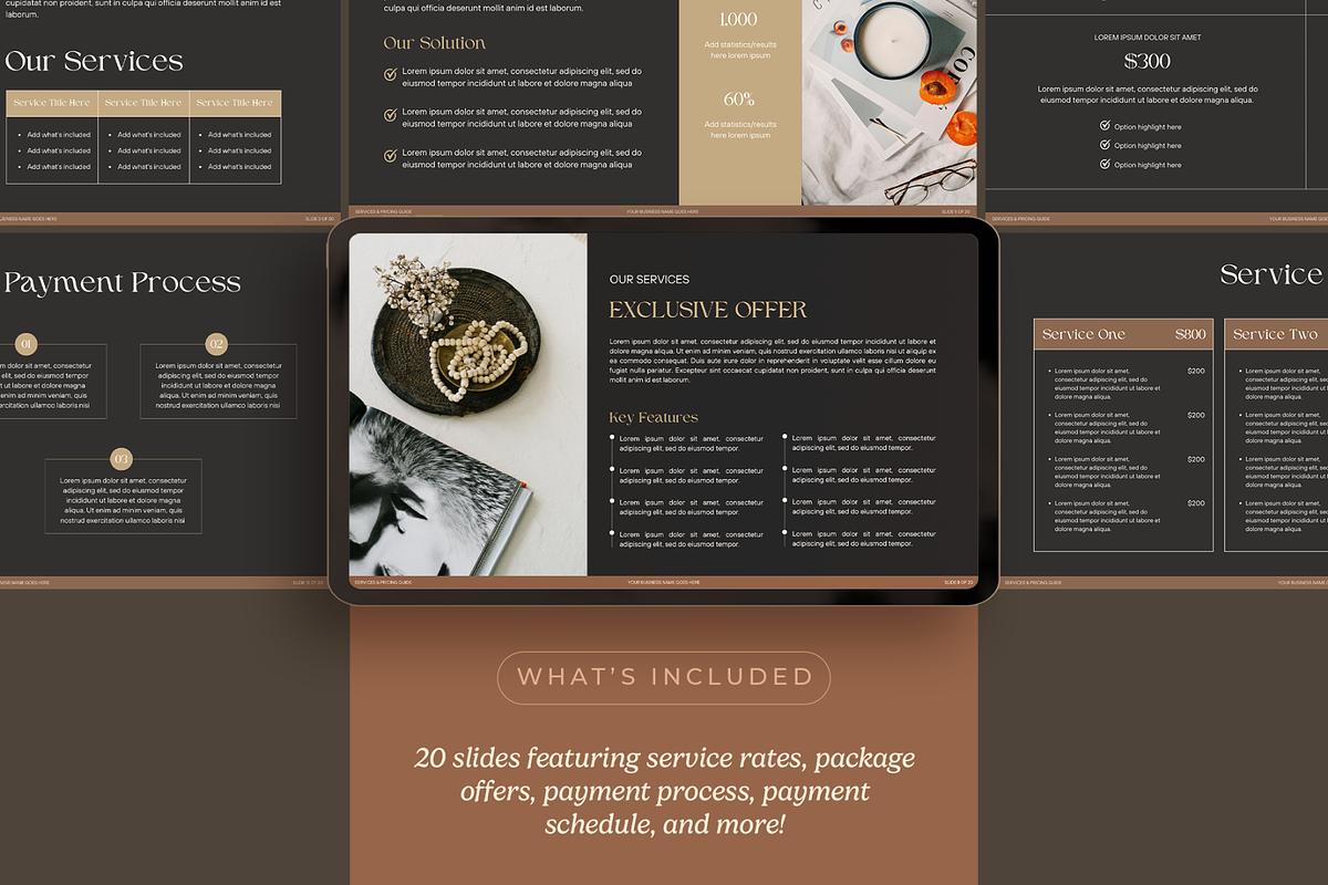 LEONE Service & Pricing Guide Slides, a Presentation Template by Creatif Foundry (Photo 3 of 7)