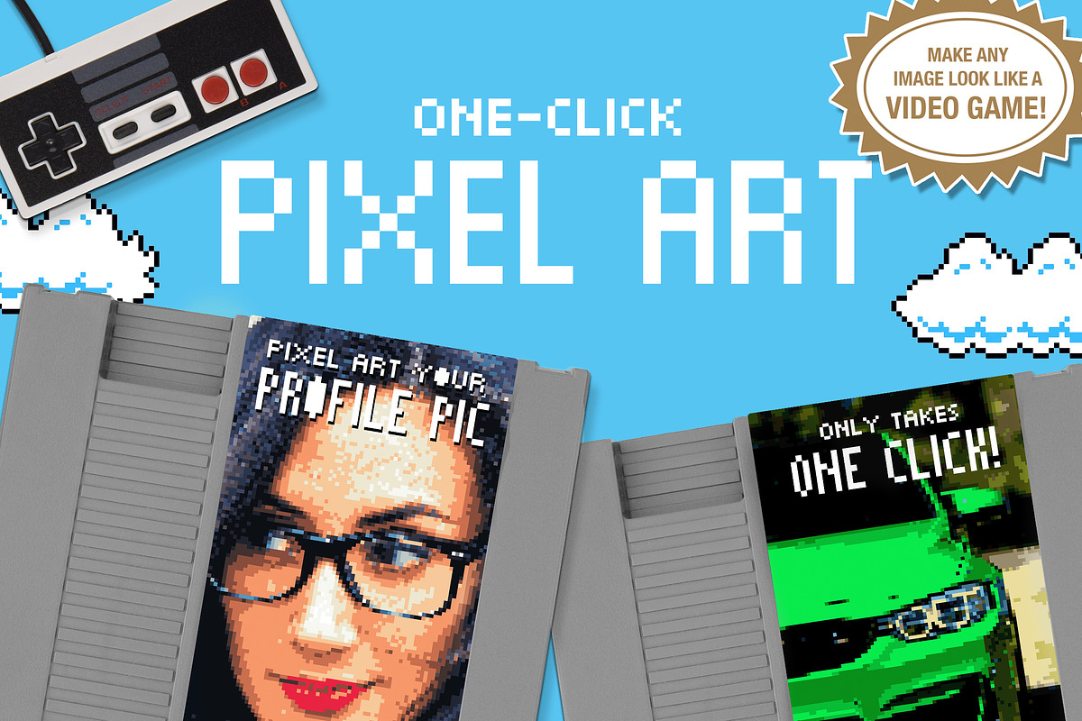 Pixel Art - One Click Actions, an Action Add-On by Josh Johnson (Photo 1 of 7)