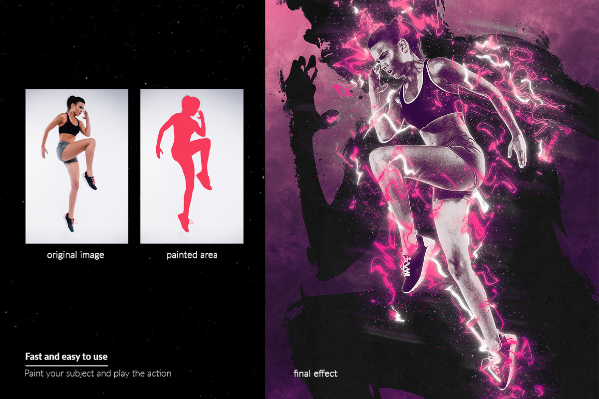 Neon Dust Photoshop Action, an Action Add-On by Mint Actions (Photo 2 of 10)
