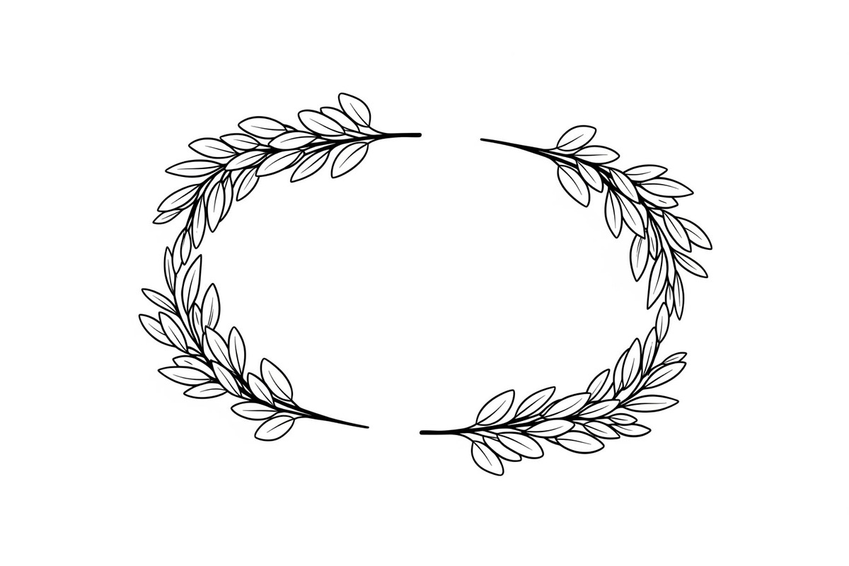 Botanical Oval Wreath Frame Bundle, an Illustration by Designer_Momina (Photo 40 of 51)